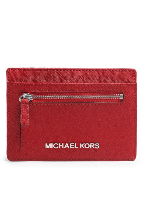 saffiano leather card holder michael kors|Michael Kors saffiano card case.